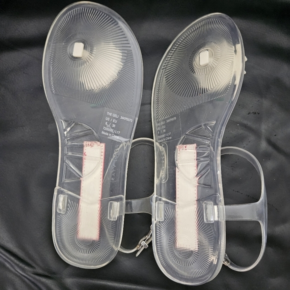 Katy Perry Clear Jelly Geli Cherry Flip Flops Sandals Shoes Pvc Sz 6 US - Picture 5 of 9
